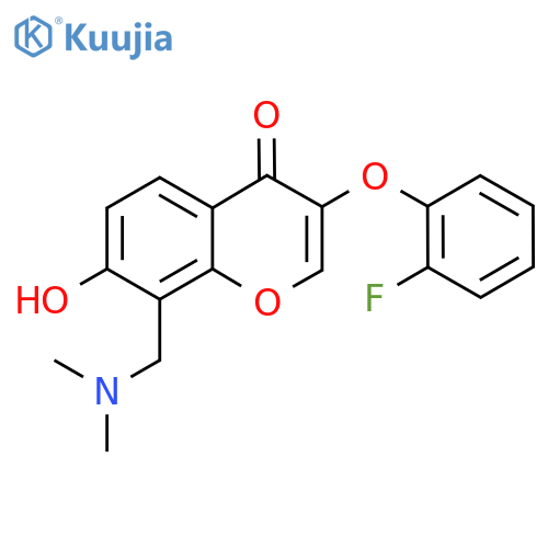 8-(dimethylamino)methyl-3-(2-fluorophenoxy)-7-hydroxy-4H-chromen-4-one structure
