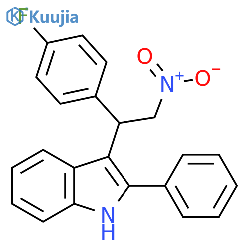 3-1-(4-fluorophenyl)-2-nitroethyl-2-phenyl-1H-indole structure
