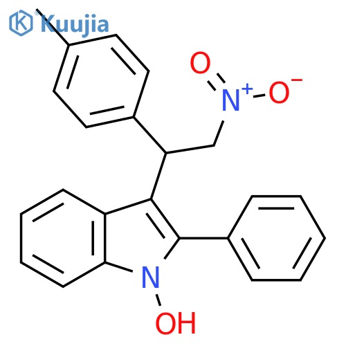 3-[1-(4-methylphenyl)-2-nitroethyl]-2-phenyl-1H-indol-1-ol structure