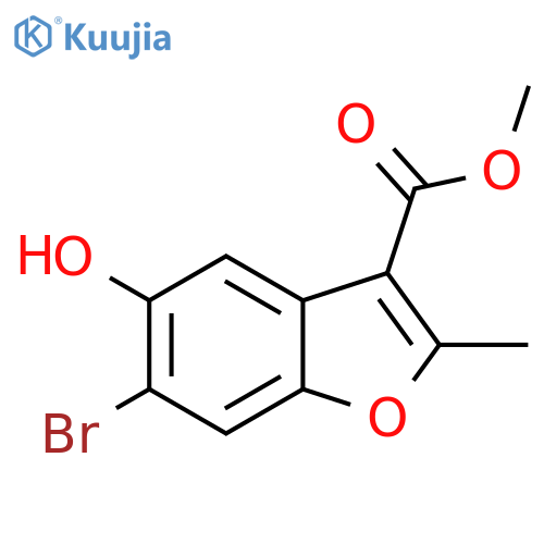 methyl 6-bromo-5-hydroxy-2-methyl-1-benzofuran-3-carboxylate structure