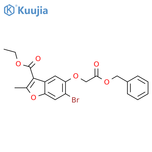 ethyl 5-2-(benzyloxy)-2-oxoethoxy-6-bromo-2-methyl-1-benzofuran-3-carboxylate structure