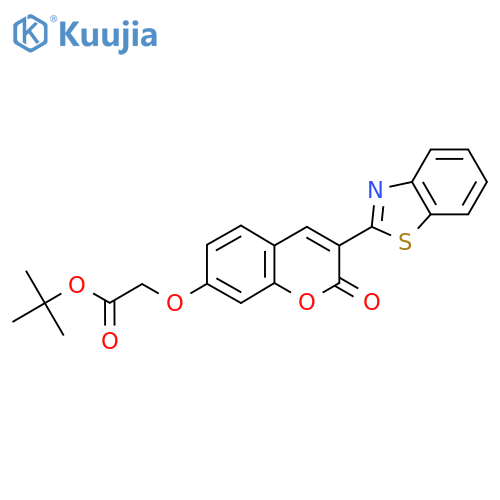 tert-butyl 2-{3-(1,3-benzothiazol-2-yl)-2-oxo-2H-chromen-7-yloxy}acetate structure