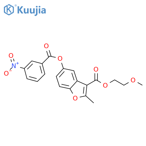 2-methoxyethyl 2-methyl-5-(3-nitrobenzoyloxy)-1-benzofuran-3-carboxylate structure