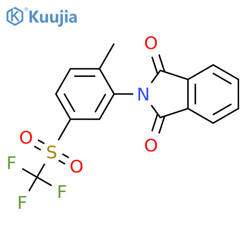 2-(2-methyl-5-trifluoromethanesulfonylphenyl)-2,3-dihydro-1H-isoindole-1,3-dione structure