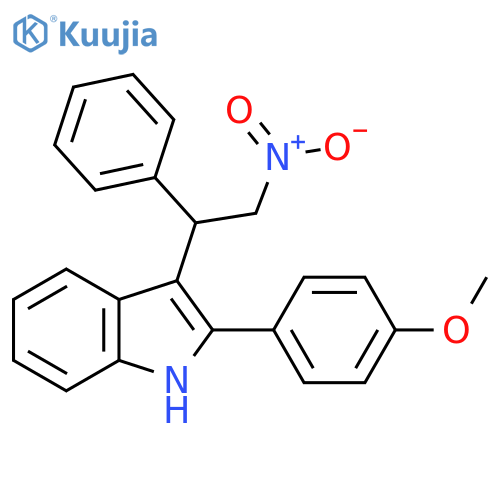 2-(4-methoxyphenyl)-3-(2-nitro-1-phenylethyl)-1H-indole structure