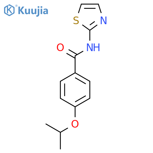 4-(propan-2-yloxy)-N-(1,3-thiazol-2-yl)benzamide structure