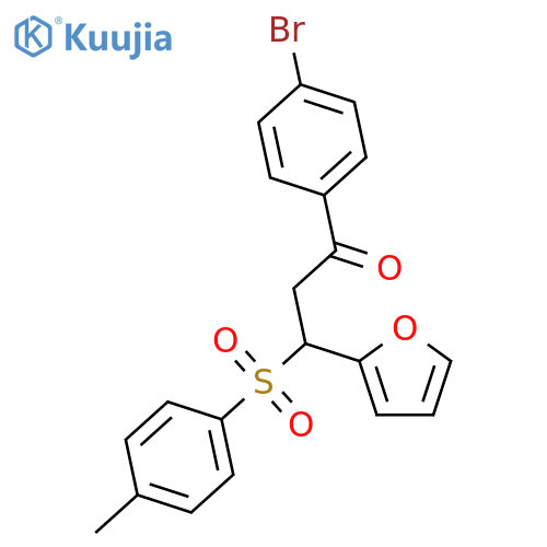 1-(4-bromophenyl)-3-(furan-2-yl)-3-(4-methylbenzenesulfonyl)propan-1-one structure