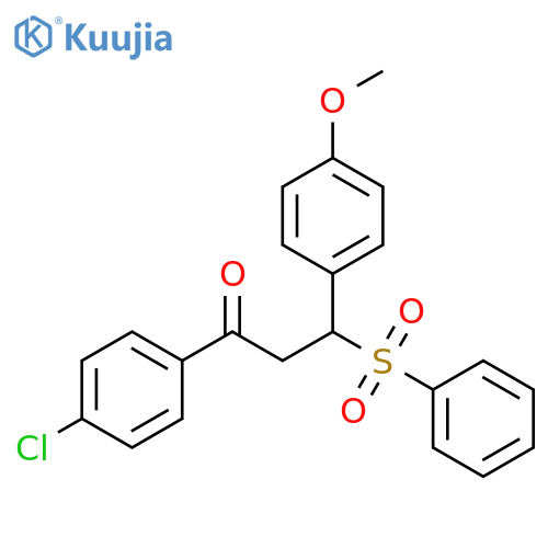 3-(benzenesulfonyl)-1-(4-chlorophenyl)-3-(4-methoxyphenyl)propan-1-one structure