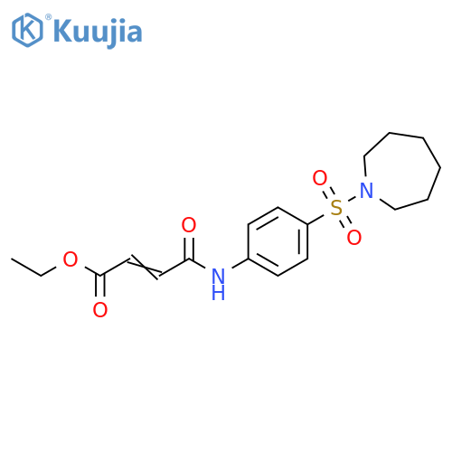 ethyl (2E)-3-{4-(azepane-1-sulfonyl)phenylcarbamoyl}prop-2-enoate structure