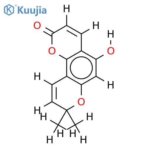5-hydroxy-8,8-dimethyl-2H,8H-benzodipyran-2-one structure