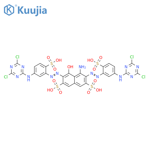 2,7-Naphthalenedisulfonic acid,4-amino-3,6-bis[[5-[(4,6-dichloro-1,3,5-triazin-2-yl)amino]-2-sulfophenyl]azo]-5-hydroxy- structure