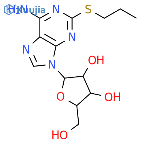 Adenosine,2-(propylthio)- structure