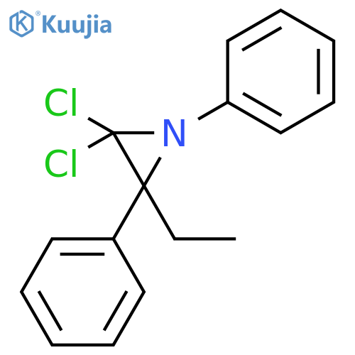 Aziridine, 2,2-dichloro-3-ethyl-1,3-diphenyl- structure