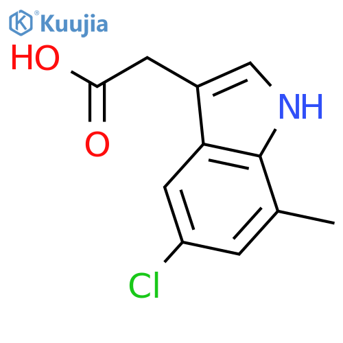 1H-Indole-3-acetic acid, 5-chloro-7-methyl- structure