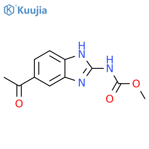 Carbamic acid,(5-acetyl-1H-benzimidazol-2-yl)-, methyl ester (9CI) structure