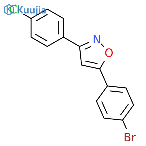 Isoxazole, 5-(4-bromophenyl)-3-(4-chlorophenyl)- structure