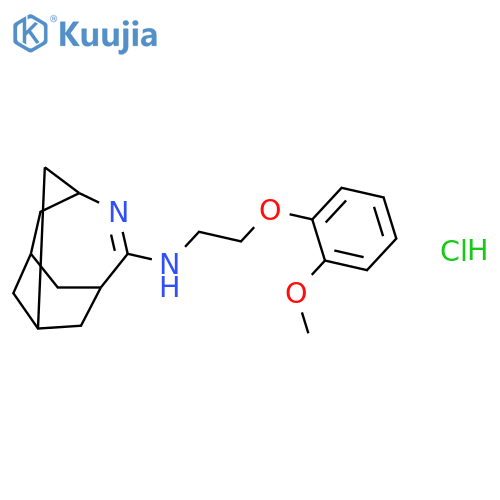 4-Azatricyclo[4.3.1.13,8]undec-4-en-5-amine,N-[2-(2-methoxyphenoxy)ethyl]-, hydrochloride (1:1) structure