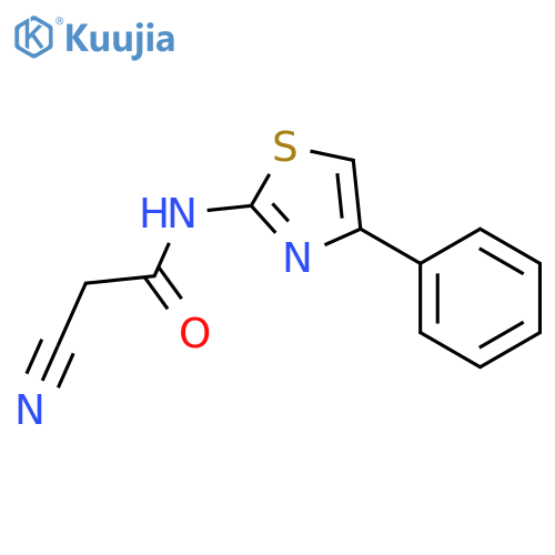 Acetamide, 2-cyano-N-(4-phenyl-2-thiazolyl)- structure