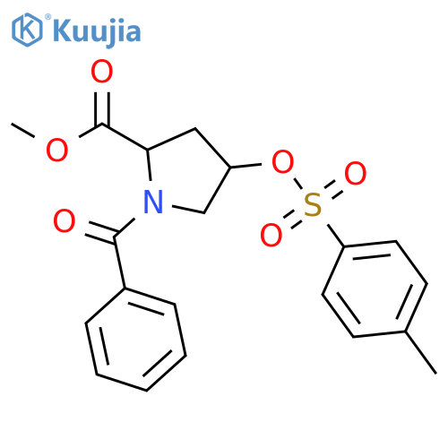 (2S,4R)-Methyl 1-benzoyl-4-(tosyloxy)-pyrrolidine-2-carboxylate structure