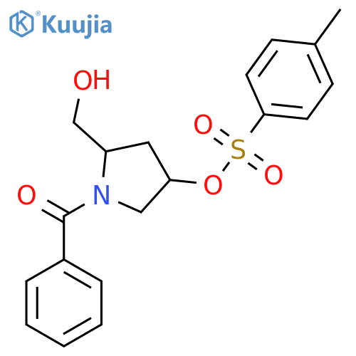 (3R,5S)-1-Benzoyl-5-(hydroxymethyl)pyrrolidin-3-yl 4-methylbenzenesulfonate structure