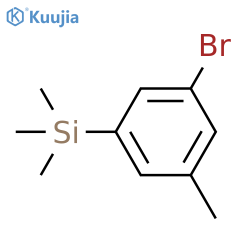 Benzene, 1-bromo-3-methyl-5-(trimethylsilyl)- structure
