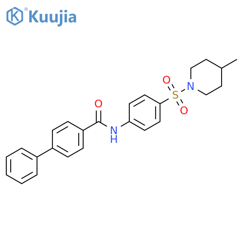 N-{4-(4-methylpiperidin-1-yl)sulfonylphenyl}-1,1'-biphenyl-4-carboxamide structure