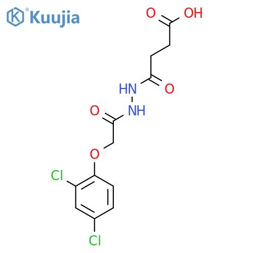 4-{2-2-(2,4-Dichlorophenoxy)acetylhydrazino}-4-oxobutanoic acid structure