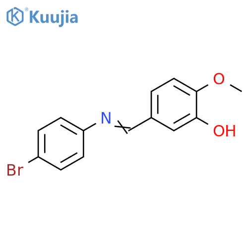 (E)-5-(((4-Bromophenyl)imino)methyl)-2-methoxyphenol structure