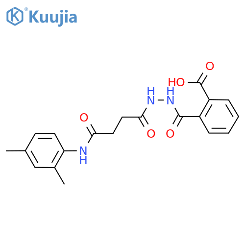 2-({2-[4-(2,4-dimethylanilino)-4-oxobutanoyl]hydrazino}carbonyl)benzoic acid structure