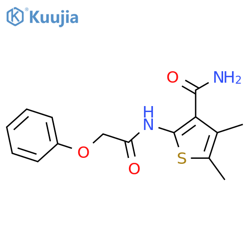 4,5-dimethyl-2-(2-phenoxyacetamido)thiophene-3-carboxamide structure