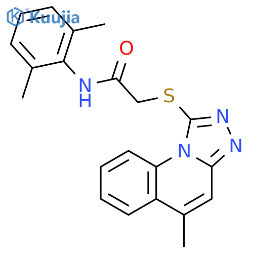N-(2,6-dimethylphenyl)-2-({5-methyl-1,2,4triazolo4,3-aquinolin-1-yl}sulfanyl)acetamide structure