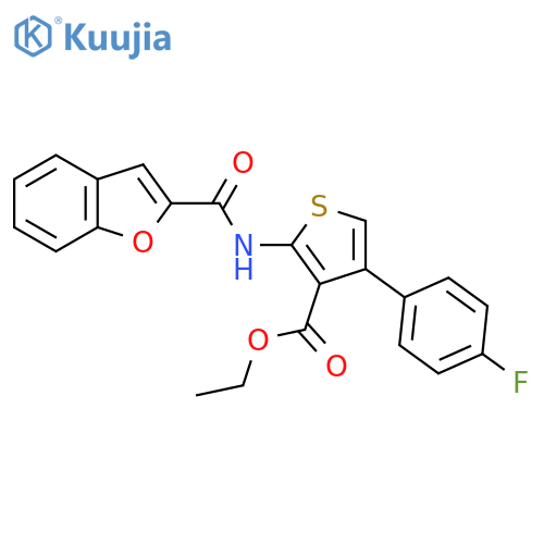 ethyl 2-(1-benzofuran-2-amido)-4-(4-fluorophenyl)thiophene-3-carboxylate structure