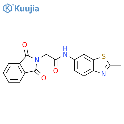 2-(1,3-dioxo-2,3-dihydro-1H-isoindol-2-yl)-N-(2-methyl-1,3-benzothiazol-6-yl)acetamide structure