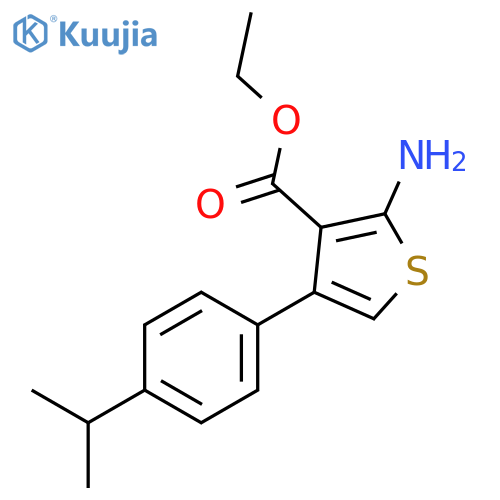 Ethyl 2-amino-4-(4-isopropylphenyl)thiophene-3-carboxylate structure