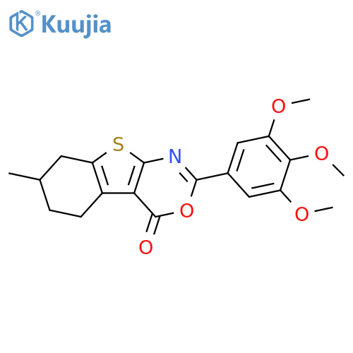 11-methyl-5-(3,4,5-trimethoxyphenyl)-4-oxa-8-thia-6-azatricyclo7.4.0.0^{2,7}trideca-1(9),2(7),5-trien-3-one structure