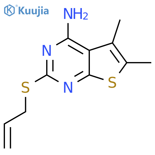 5,6-dimethyl-2-(prop-2-en-1-ylsulfanyl)thieno2,3-dpyrimidin-4-amine structure
