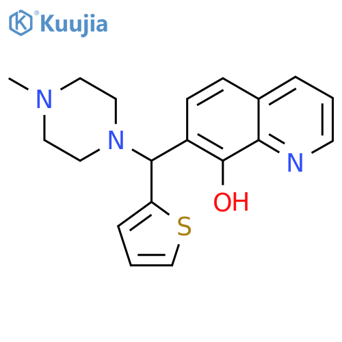 7-(4-methylpiperazin-1-yl)(thiophen-2-yl)methylquinolin-8-ol structure