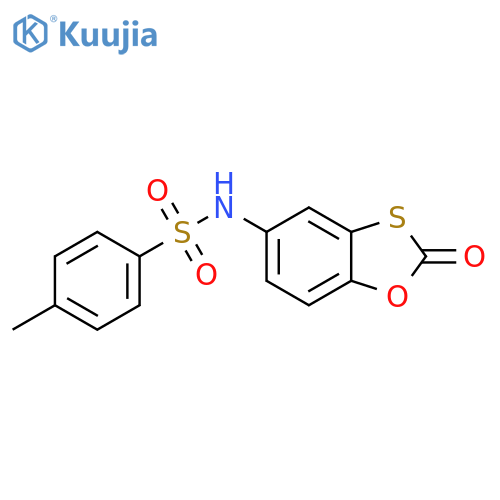 4-methyl-N-(2-oxo-2H-1,3-benzoxathiol-5-yl)benzene-1-sulfonamide structure