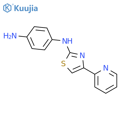 N-(4-Pyridin-2-yl-thiazol-2-yl)benzene-1,4-diamine structure