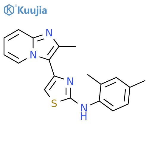 2-Thiazolamine,N-(2,4-dimethylphenyl)-4-(2-methylimidazo[1,2-a]pyridin-3-yl)- structure