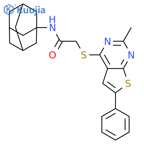 N-(adamantan-1-yl)-2-({2-methyl-6-phenylthieno2,3-dpyrimidin-4-yl}sulfanyl)acetamide structure
