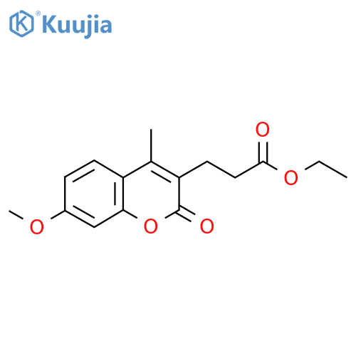 ethyl 3-(7-methoxy-4-methyl-2-oxo-2H-chromen-3-yl)propanoate structure