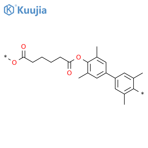 Poly[oxy(1,6-dioxo-1,6-hexanediyl)oxy(3,3',5,5'-tetramethyl[1,1'-biphenyl]-4,4'-diyl)] structure