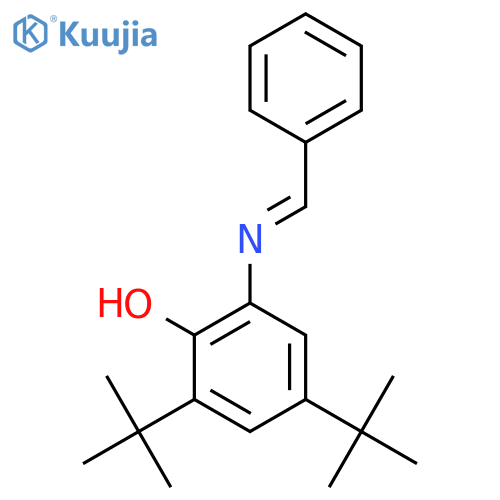 Phenol, 2,4-bis(1,1-dimethylethyl)-6-[(phenylmethylene)amino]- structure