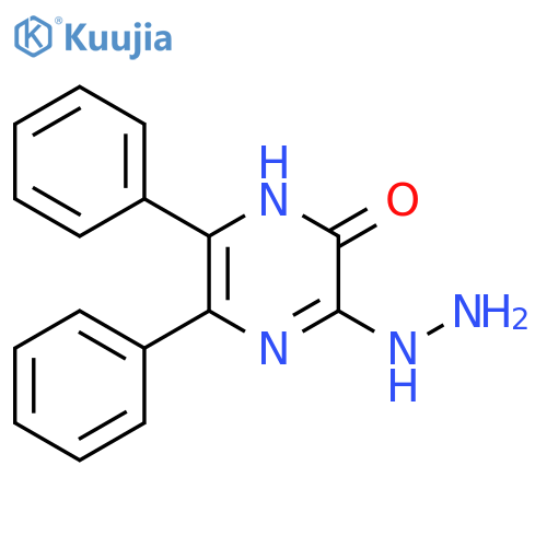 2,3-Pyrazinedione, 1,4-dihydro-5,6-diphenyl-, monohydrazone structure