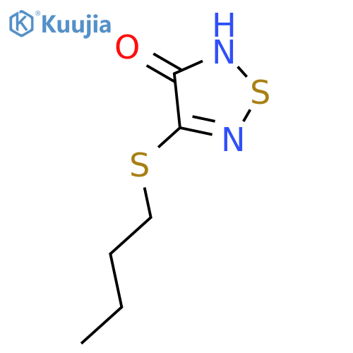 1,2,5-Thiadiazol-3(2H)-one, 4-(butylthio)- structure