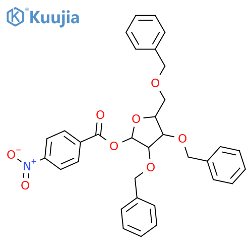β-D-Arabinofuranose, 2,3,5-tris-O-(phenylmethyl)-, 4-nitrobenzoate (9CI) structure