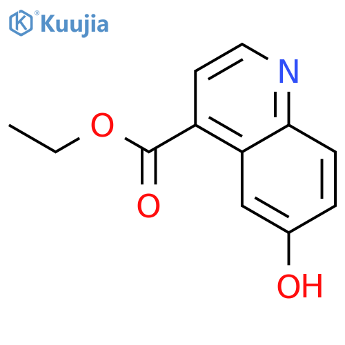 4-Quinolinecarboxylicacid, 6-hydroxy-, ethyl ester structure