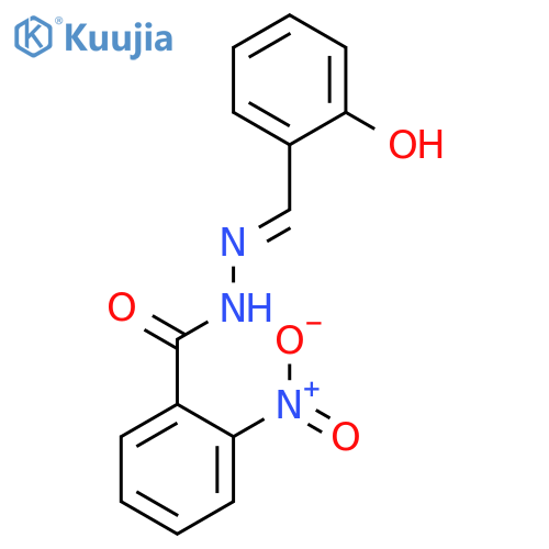Benzoic acid, 2-nitro-, [(2-hydroxyphenyl)methylene]hydrazide structure