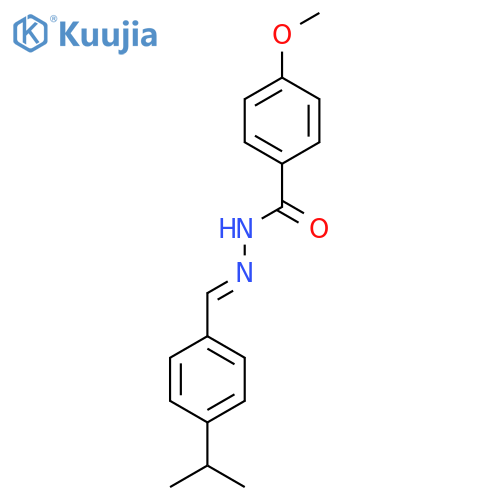4-methoxy-N'-(1E)-4-(propan-2-yl)phenylmethylidenebenzohydrazide structure